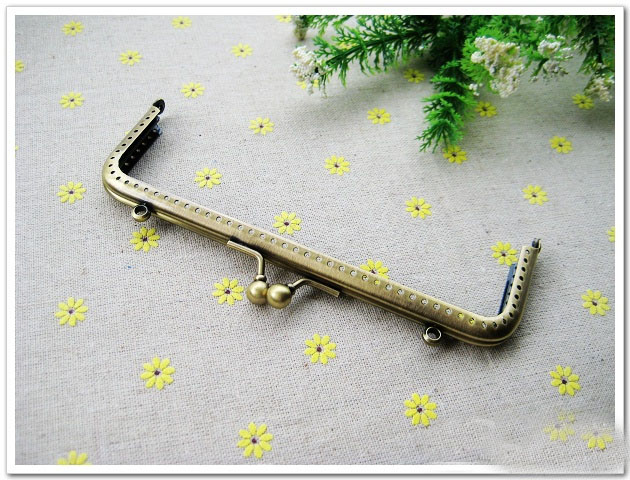 15CM Antique Brass Rectangular Purse Frame