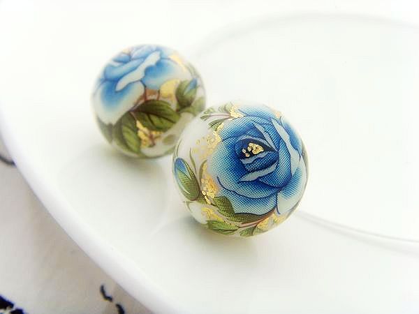 round lampwork glass beads