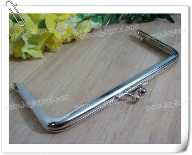 14CM Silver Rectangular Purse Frame